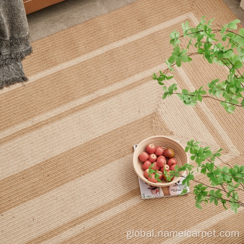 Faux Jute Rug natural fiber woven jute rugs carpets Supplier